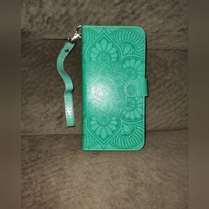 Ateeky Flip Leather Wallet w/ 3 Card & 1 Cash Pocket for iPhone 14 Pro Max